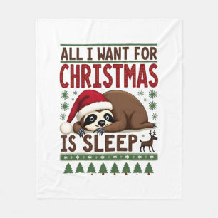 Alles, was ich zu Weihnachten will, ist Schlaf - L Fleecedecke