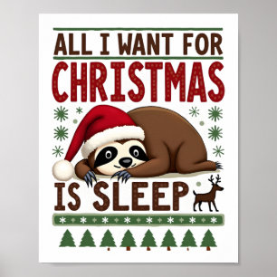 Alles, was ich zu Weihnachten will, ist Schlaf - L Poster
