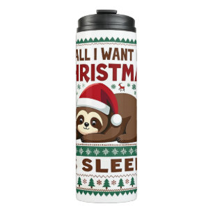 Alles, was ich zu Weihnachten will, ist Schlaf - L Thermosbecher