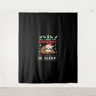 Alles, was ich zu Weihnachten will, ist Schlaf - L Wandteppich