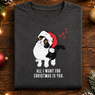 Alles, was ich zu Weihnachten will, Katze T-Shirt