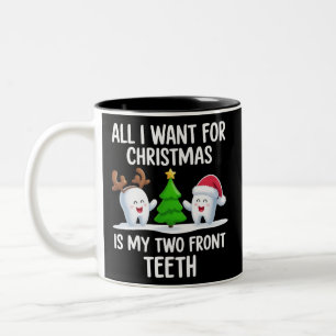 Alles, was ich zu Weihnachten will, sind meine zwe Zweifarbige Tasse