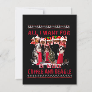 Alles, was ich zu Weihnachten Wollte, Beagle und K Dankeskarte