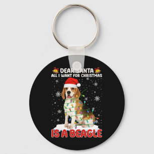 Alles, was ich zu Weihnachten Wollte, ist Beagle W Schlüsselanhänger