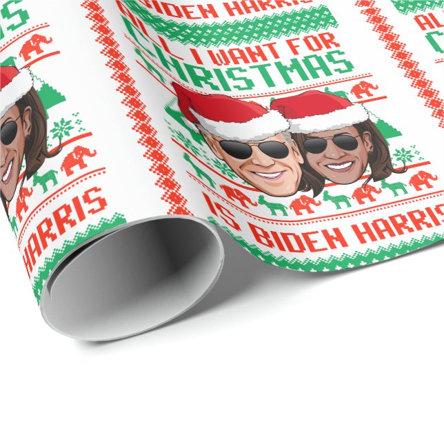 Alles, was ich zu Weihnachten Wollte, ist Biden Ha Geschenkpapier (Rolleneckpunkt)