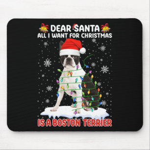 Alles, was ich zu Weihnachten Wollte, ist Boston T Mousepad