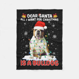 Alles, was ich zu Weihnachten Wollte, ist Bulldogg Fleecedecke