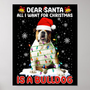 Alles, was ich zu Weihnachten Wollte, ist Bulldogg Poster