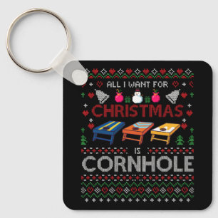 Alles, was ich zu Weihnachten Wollte, ist Cornhole Schlüsselanhänger
