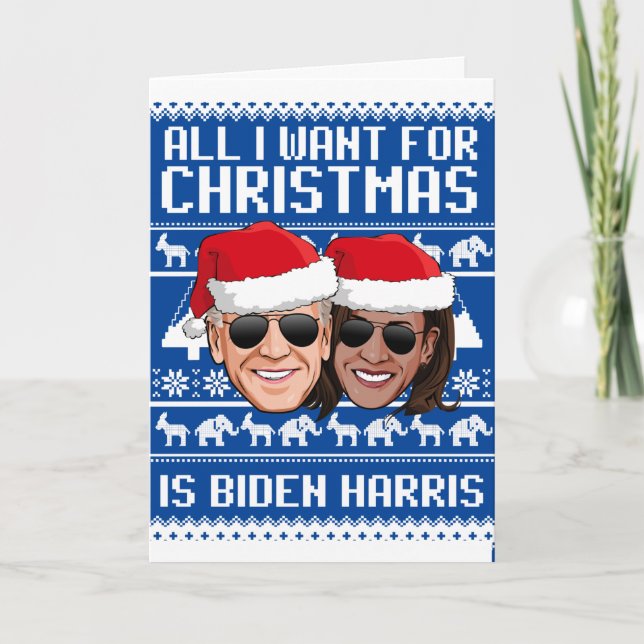 Alles, was ich zu Weihnachten Wollte, ist die Bide Karte (Vorderseite)