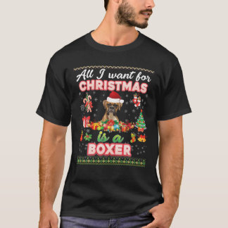 Alles, was ich zu Weihnachten Wollte, ist ein Boxe T-Shirt