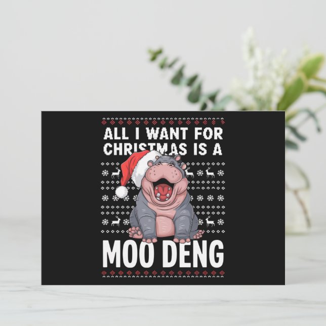 Alles, was ich zu Weihnachten Wollte, ist ein Moo  (Stehend Vorderseite)