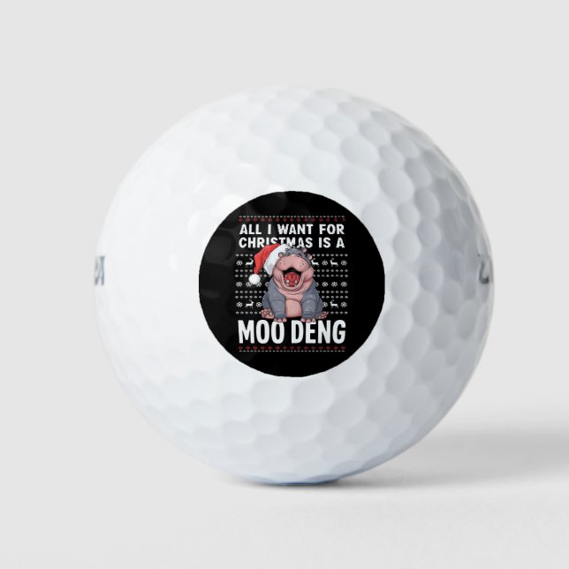 Alles, was ich zu Weihnachten Wollte, ist ein Moo  Golfball (Vorderseite)