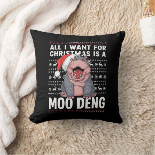 Alles, was ich zu Weihnachten Wollte, ist ein Moo  Kissen