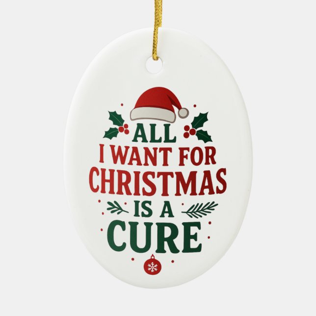 Alles, was ich zu Weihnachten Wollte, ist eine Hei Keramik Ornament (Vorne)