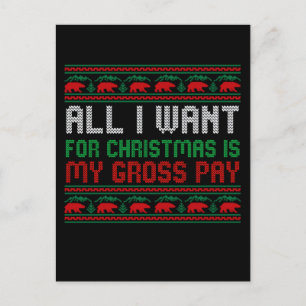 Alles, was ich zu Weihnachten Wollte, ist mein Bru Postkarte