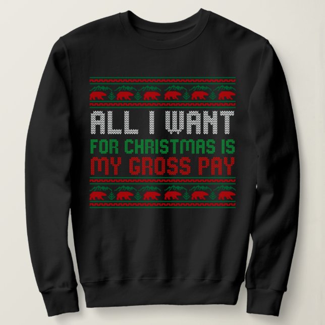 Alles, was ich zu Weihnachten Wollte, ist mein Bru Sweatshirt (Design vorne)