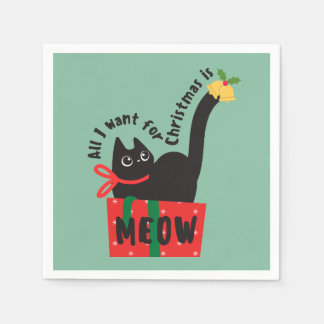 Alles, was ich zu Weihnachten Wollte, ist Meow | N Serviette