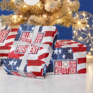 Alles, was ich zu Weihnachten Wollte New President Geschenkpapier