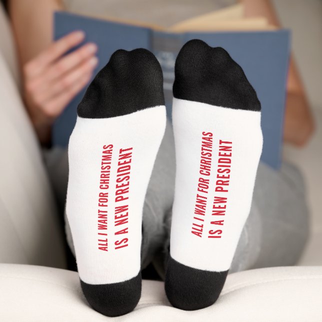 Alles, was ich zu Weihnachten Wollte New President Socken (Unterseite)