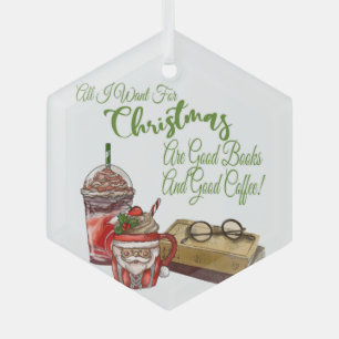 Alles, was ich zu Weihnachten Wollte, sind gute Bü Ornament Aus Glas