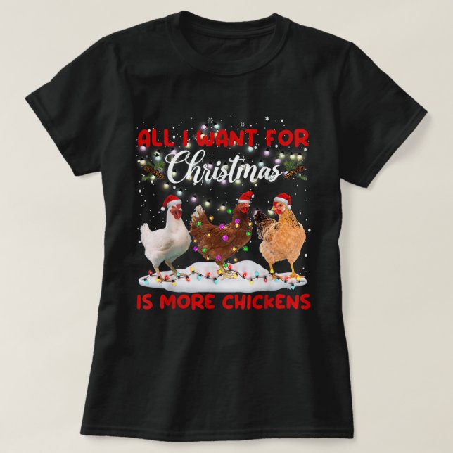 Alles, was ich zu Weihnachten Wollte, sind mehr Hü T-Shirt (Design vorne)