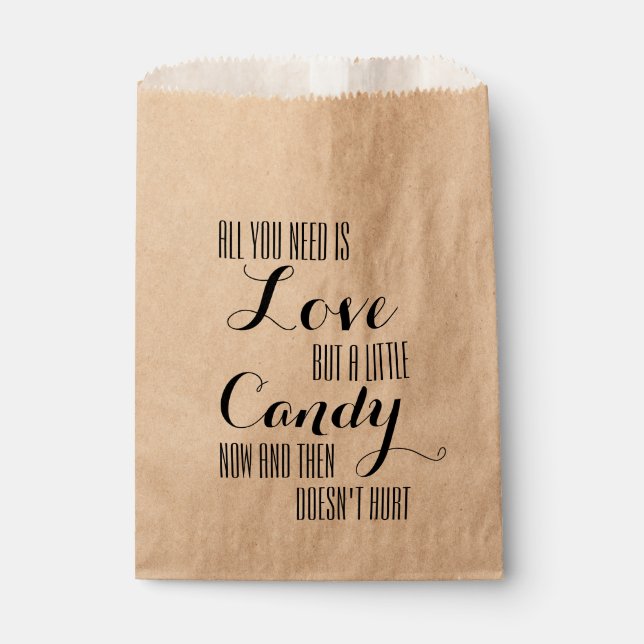 Alles, was Sie brauchen, ist ein Liebe Hochzeitsbu Geschenktütchen (Vorderseite)