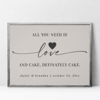 Alles, was Sie brauchen, ist Liebe & Cake Off-Whit