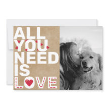 Alles, was Sie brauchen, ist Liebe Custom Foto Col
