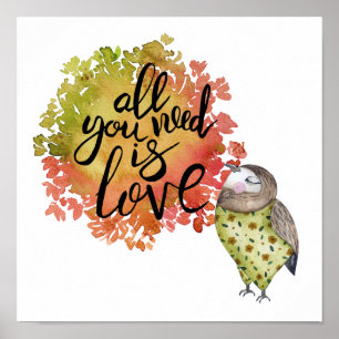 Alles, was Sie brauchen, ist Liebe Extravagantes O Poster