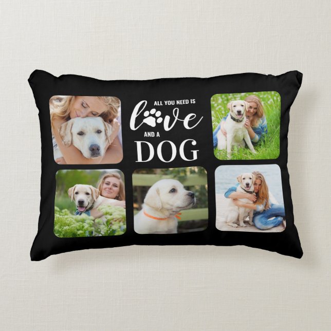 Alles, was Sie brauchen, ist Liebe Hund Personalis Dekokissen (Vorderseite)