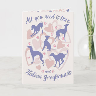 Alles, was Sie brauchen, ist Liebe italienischer W Karte