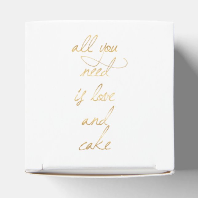 Alles was Sie brauchen ist Liebe & Kuchen Geschenkschachtel (Oben)