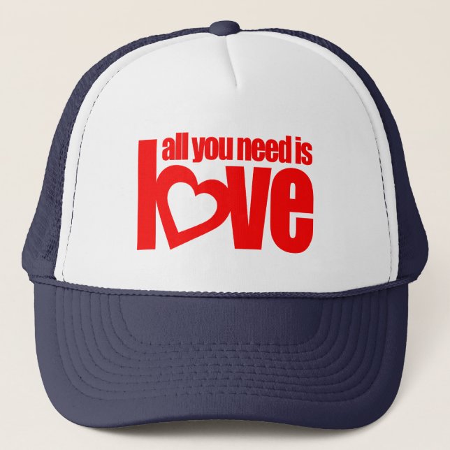 Alles was Sie brauchen ist Liebe Red Hat / Cap Truckerkappe (Vorderseite)
