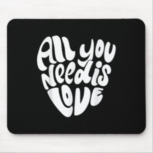 Alles, was Sie brauchen, ist Liebe Retro Stil Vale Mousepad