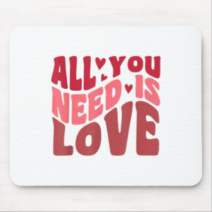 Alles, was Sie brauchen, ist Liebe Retro Style Val Mousepad