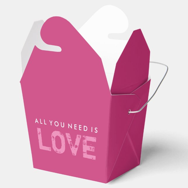 Alles, was Sie brauchen, ist Liebe Rosa Valentine  Geschenkschachtel (Geöffnet)