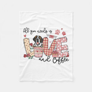 Alles, was Sie brauchen, ist Liebe Saint Bernard u Fleecedecke