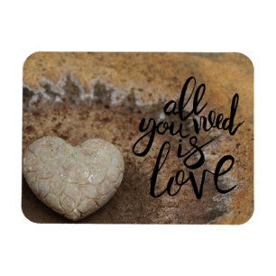 Alles, was Sie brauchen, ist Liebe Stone Herzmagaz Magnet