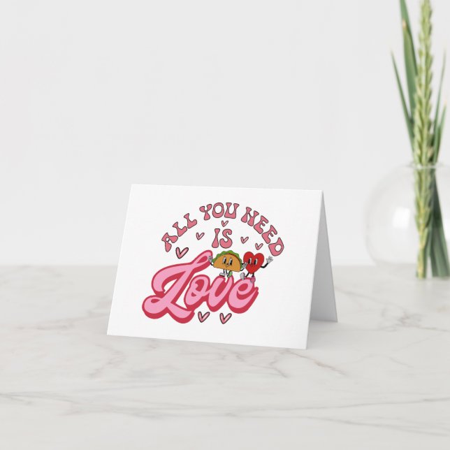 Alles was Sie brauchen ist Liebe T - Shirt Karte (Vorderseite)