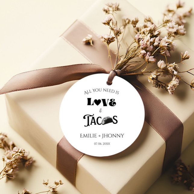 Alles was Sie brauchen ist Liebe & Tacos Probe Din Geschenkanhänger (Von Creator hochgeladen)