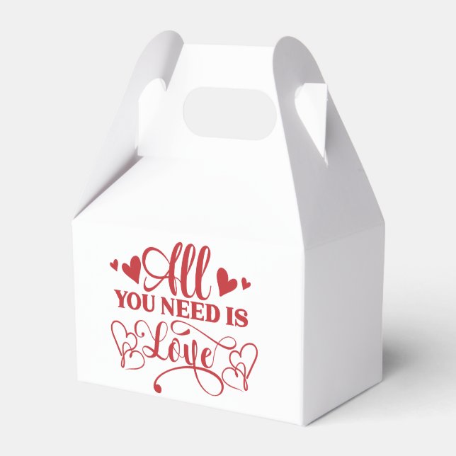 Alles, was Sie brauchen, ist Liebe Typografy Gevor Geschenkschachtel (Vorderseite)