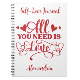 Alles was Sie brauchen ist Liebe Typografy Journal Notizblock
