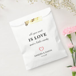 Alles, was Sie brauchen, ist Liebe und ein Bonbon. Geschenktütchen