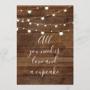 Alles, was Sie brauchen, ist Liebe und ein Cupcake Einladung