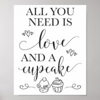 Alles, was Sie brauchen, ist Liebe und ein Cupcake