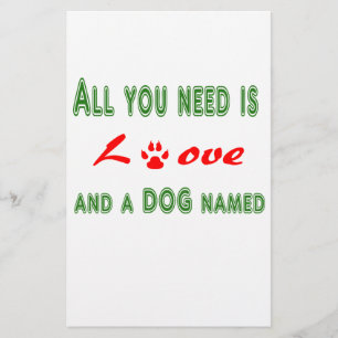 Alles was Sie brauchen ist Liebe und ein Hund name Briefpapier