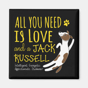 Alles was Sie brauchen ist Liebe und ein Jack Russ Magnet
