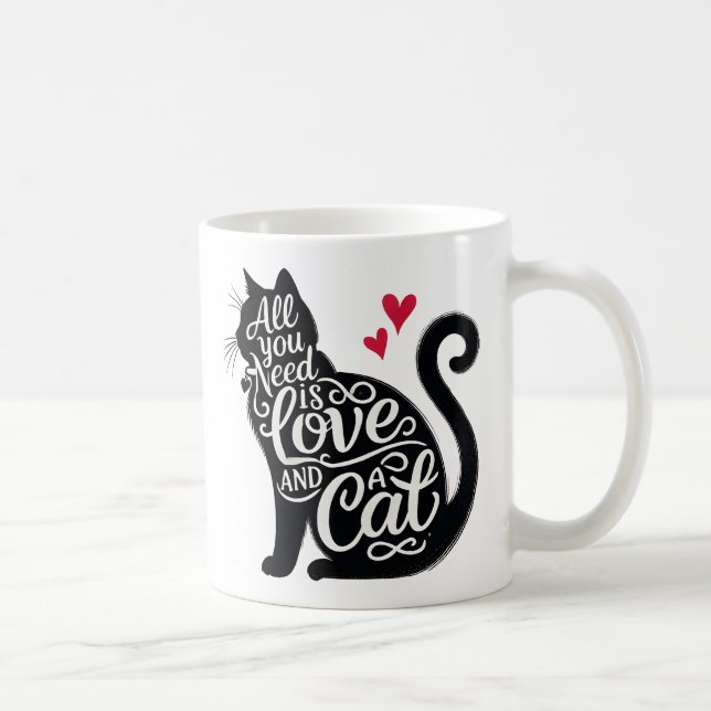 Alles, was Sie brauchen, ist Liebe und ein Niedlic Kaffeetasse (Rechts)