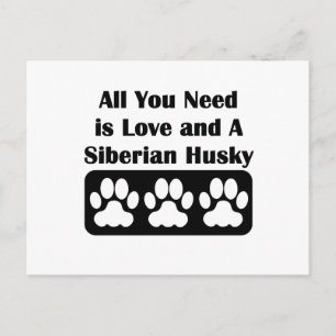 Alles was Sie brauchen ist Liebe und ein sibirisch Postkarte
